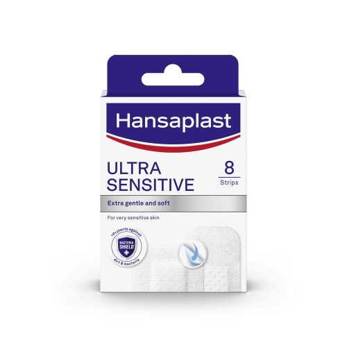 HANSAPLAST SILICONE SOFT ULTRA SENSITIVE PLĀKSTERI NELIELU BRŪČU PĀRKLĀŠANAI UN AIZSARDZĪBAI TRAUSLAI UN JUTĪGAI ĀDAI, 8 GAB.