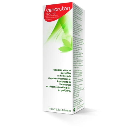 VENORUTON 1000MG ŠĶĪSTOŠĀS TABLETES N15