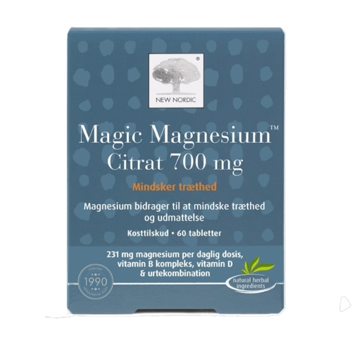 NEW NORDIC Magic Magnesium Citrat 700 mg tabletes, 60 gab.