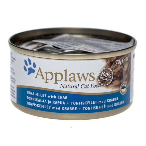Applaws kaķu konservēta barība tuncis/krabis 70g
