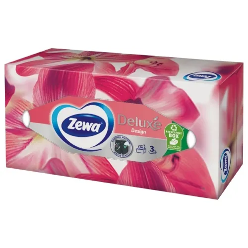 ZEWA Deluxe kosmētiskās salvetes (baltas), 90 gab