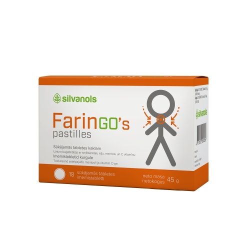 FARINGO pastilas, 18 gab.