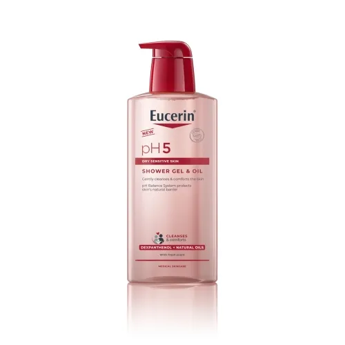 EUCERIN Ph5 dušas želeja un eļļa, 400 ml