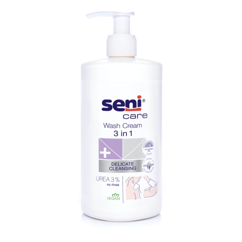 SENI CARE ķermeņa mazgāšanas līdzeklis 3in1, 3% Urea, 500 ml