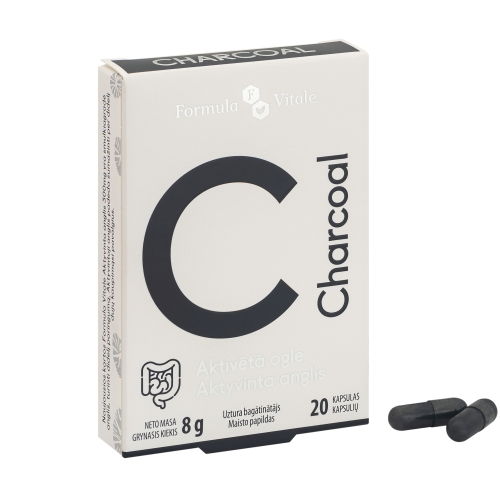 FORMULA VITALE Aktivētā Ogle 300mg kapsulas, 20 gab.