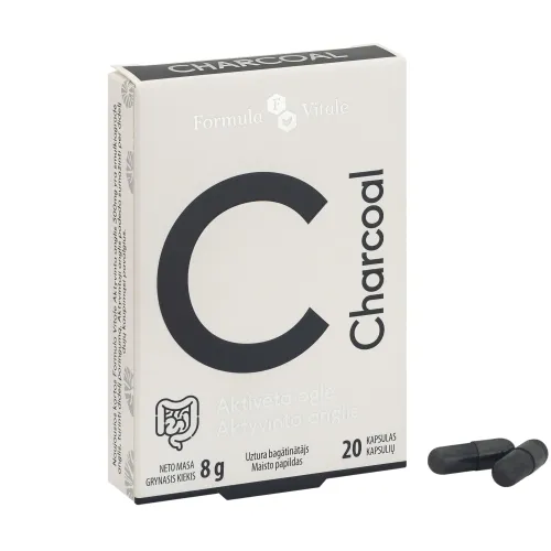 FORMULA VITALE Aktivētā Ogle 300mg kapsulas, 20 gab.