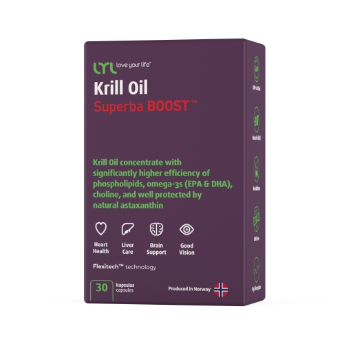 LYL Krill Oil Superba BOOST tabletes, 30 gab