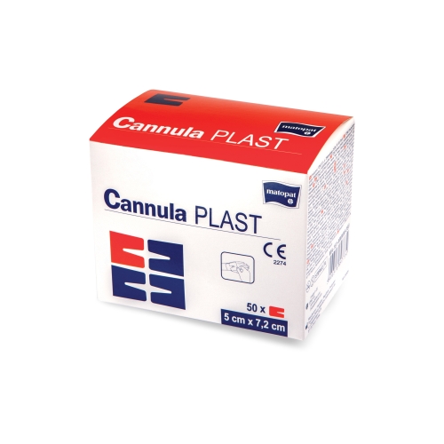 CANNULA PLAST neausts, pašlīpošs plāksteris kanulām, sterils, 5x7.2 cm