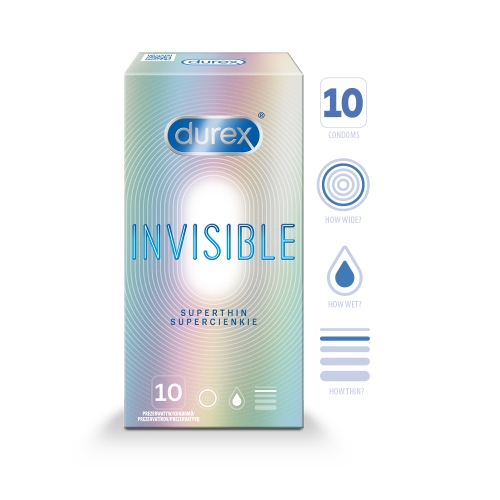 CONDOMS DUREX INVISIBLE SUPERTHIN N10
