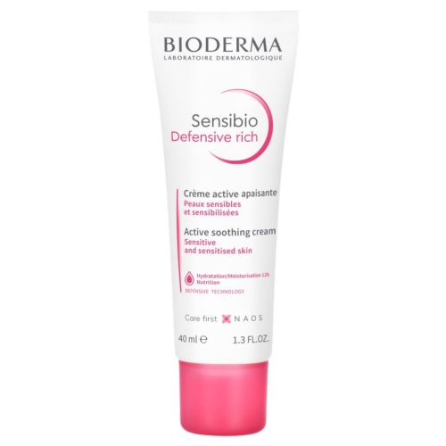 BIODERMA Sensibio Defensive rich aktīvs nomierinošs krēms, 40 ml