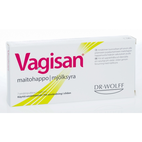 VAGISAN Pienskābes vaginālās svecītes, 7 gab.