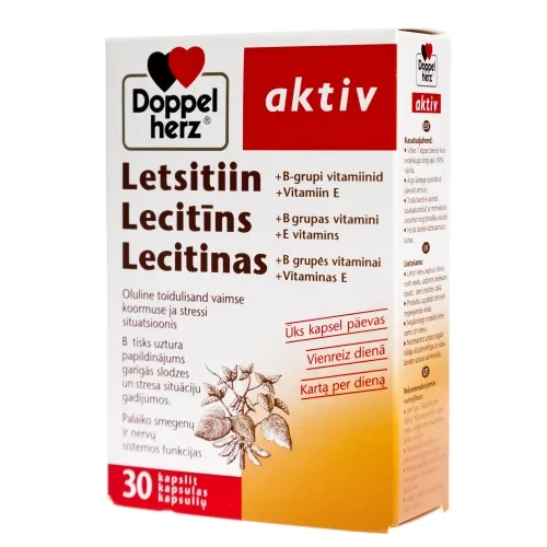 DOPPELHERZ® Aktiv Lecitīns + B grupas vitamīni +E vitamīns kapsulas, 3