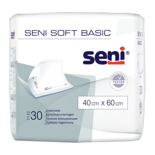SENI SOFT BASIC absorbējošie paladziņi, 40x60 cm, 30 gab.