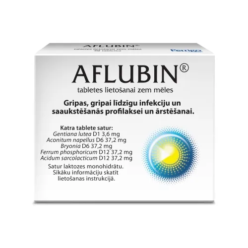 Aflubin tabletes lietošanai zem mēles N48