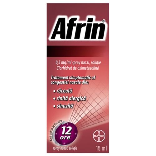 Afrin 0,5 mg/ml deguna aerosols, šķīdums, 15ml