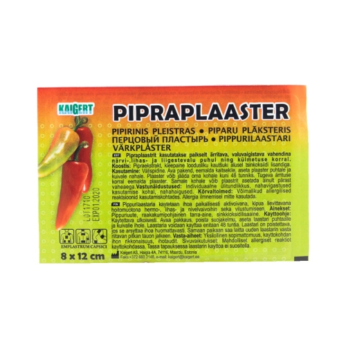 Piparu plāksteris 8x12 cm N1
