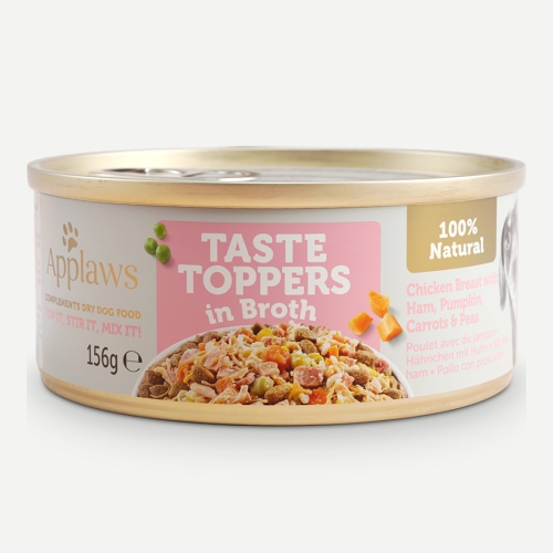Applaws suņu konservēta barība vista/šķiņķis/dārzeņi buljonā 156g