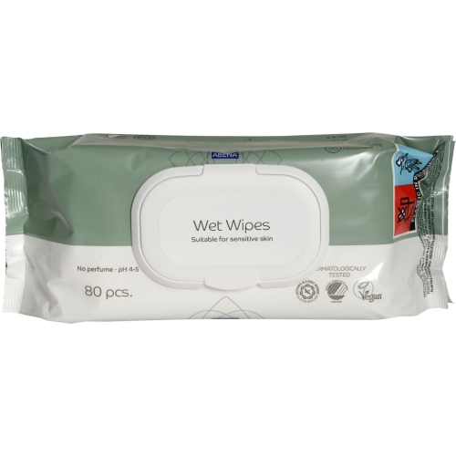 ABENA mitrās salvetes 18 x 20 cm, 80 gab.