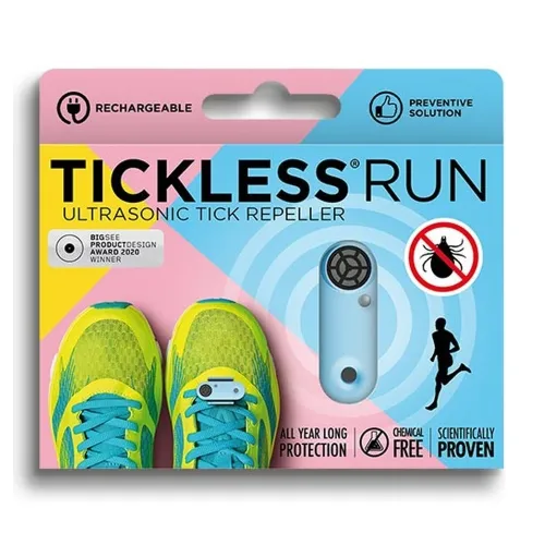 Tickless Run ultraskaņas repelenta ierīce, zila (USB lādējama)