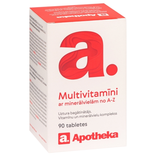 APOTHEKA multivitamīni ar minerālvielām A-Z tabletes, 90 gab