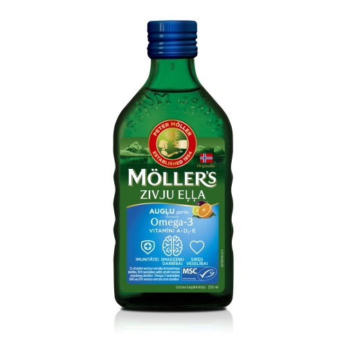 MOLLERS zivju eļļa (augļu garša) 250 ml