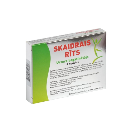 SKAIDRAIS RĪTS kapsulas, 6 gab