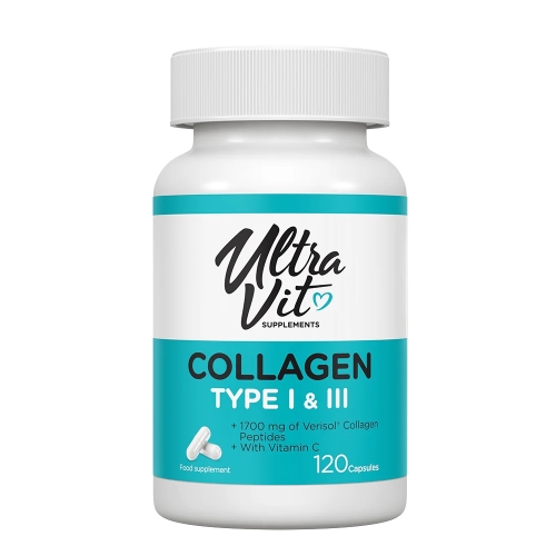 ULTRAVIT Collagen I & III kolagēns kapsulas, 120 gab.