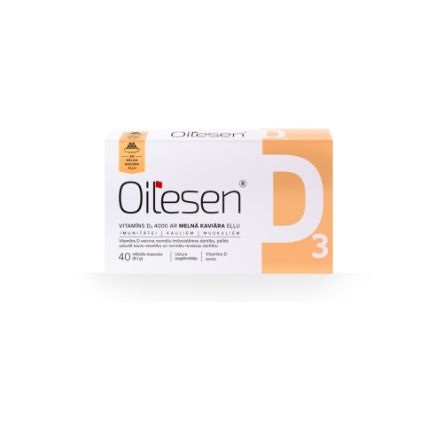 Oilesen® VITAMĪNS D3 4000 AR MELNĀ KAVIĀRA EĻĻU