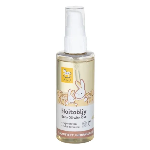 AINU Baby Eco ķermeņa eļļa ar auzām, 100 ml