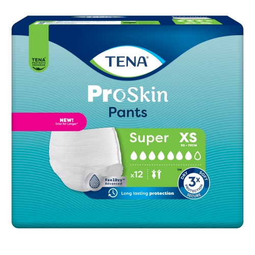 TENA Pants Super biksītes XS izmērs, 12 gab.