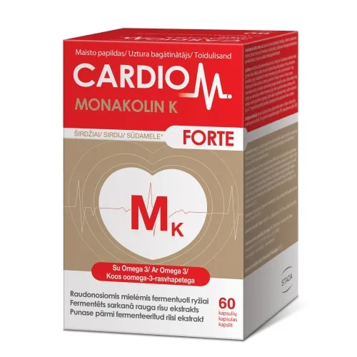 CARDIO M Monakolin K forte kapsulas, 60 gab.