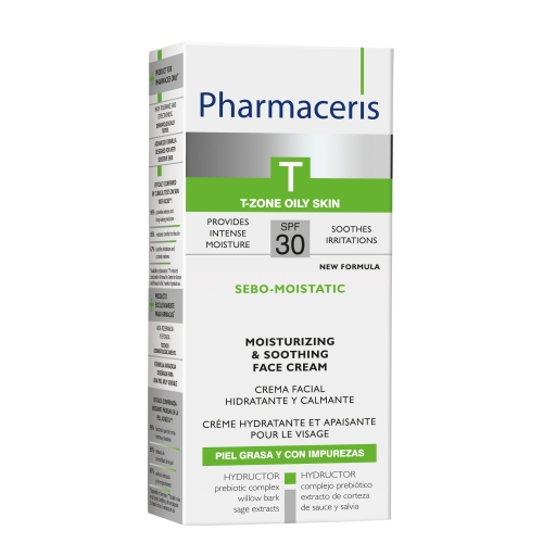 PHARMACERIS T.SEBO-MOISTATIC SPF30 MITRINOŠS DIENAS KRĒMS