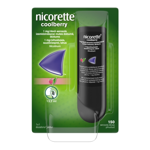 NICORETTE Coldberry 1 mg/ devā aerosols, 150 devas