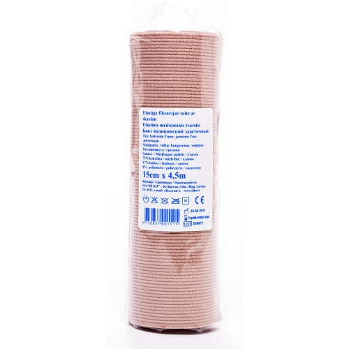 ELASTĪGĀ SAITE AR SKAVĀM 15CMX4.5M (OLKO)