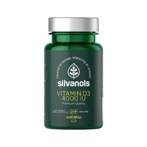 SILVANOLS Vitamīns D3 4000 IU kapsulas, 120 gab.
