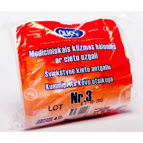 GUMIJAS KLIZMAS BALONS AR CIETO UZGALI NR.3 (OLKO)