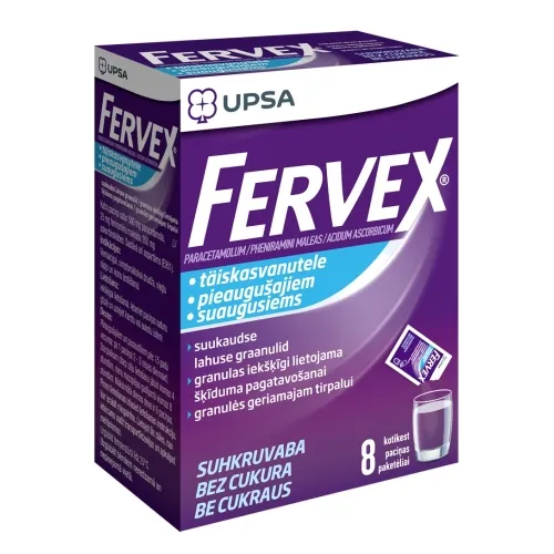 FERVEX PIEAUGUŠAJIEM BEZ CUKURA GRAN. ŠĶĪD PAGATAVOŠANAI PULV N8