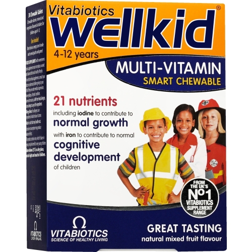 WELLKID košļājamās tabletes, 30 gab.
