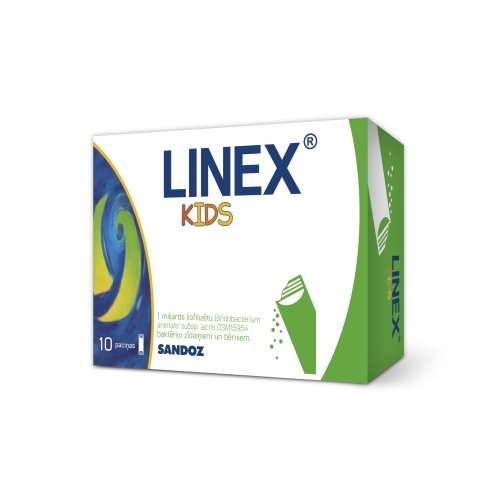 LINEX® KIDS pulveris iekšķīgi lietojamas suspensijas pagatavošanai, 10 gab.