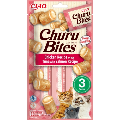Churu Bites rullīši kaķiem, vista ar tunci&lasi 30g (10gx3) N12