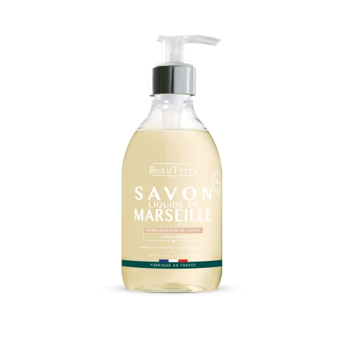BEAUTERRA kokvilnas ziedu Marseļas šķidrās ziepes, 300 ml