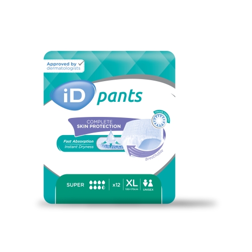 ID Pants Super XL uzsūcošās bikses, 12 gab.