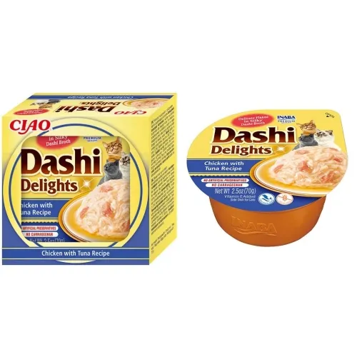 Churu Ciao Dashi Delights kaķiem, vista&tuncis buljonā 70g N6