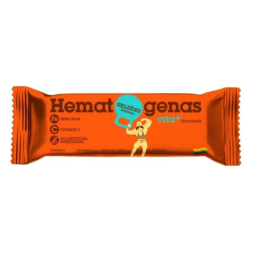HEMATOGENAS Vita+ hematogens šokolādes glazūrā, 50 g