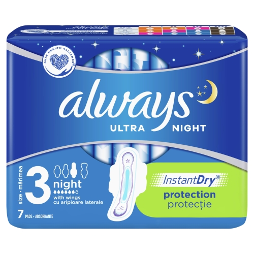 ALWAYS Ultra Day & Night paketes, 7 gab