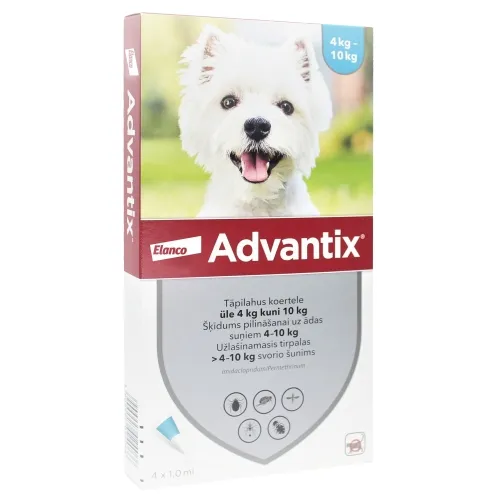 ADVANTIX   100/500MG ŠĶĪD 1ML SUŅIEM 4-10KG N4