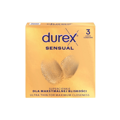DUREX Sensual prezervatīvi, 3 gab.