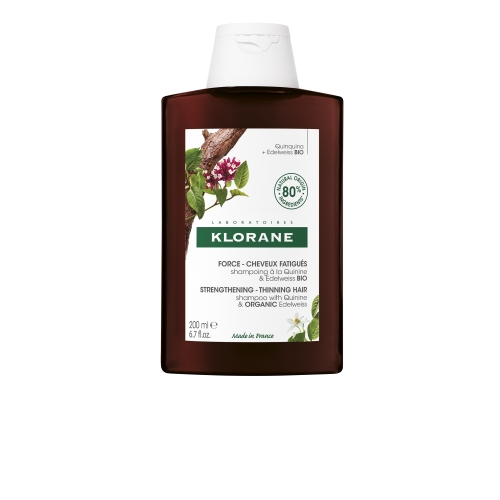 KLORANE šampūns ar hinīnu un ēdelveisu, 200ml