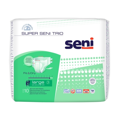 SENI SUPER TRIO autiņbikses pieaugušajiem, L izmērs (100-150 cm), 10 g