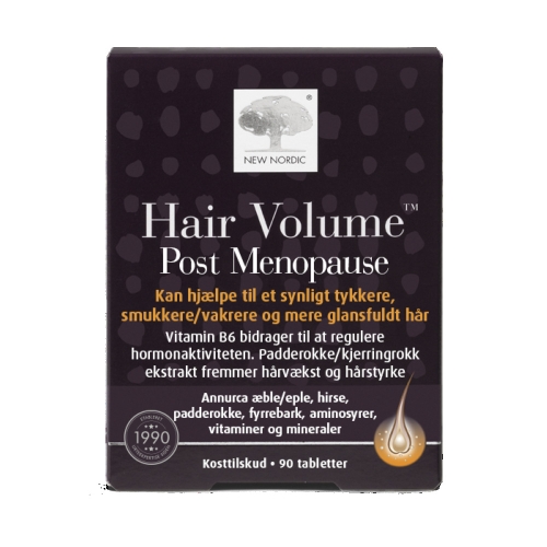 NEW NORDIC Hair Volume Post Menopause tabletes, 90 gab.